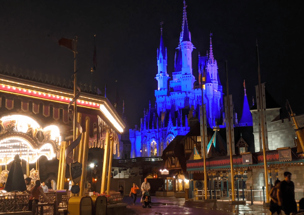 Behind Cinderella Castle in Fantasyland at Magic Kingdom