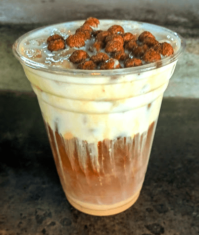 The Cold Brew Black Caf at Hollywood Studios - cold brew with Cocoa Puffs