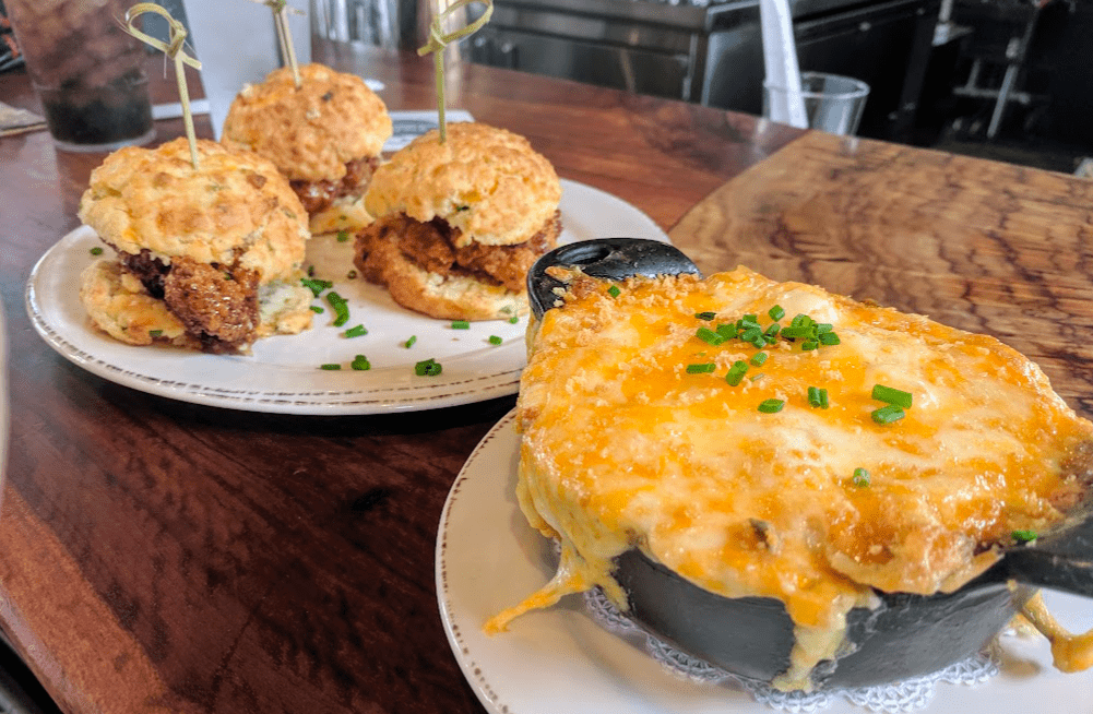 Photo of Momma's Mac & Cheese and Chicken Biscuits from Chef Art's Homecomin' in Disney Springs, Orlando, FL in Disney World
