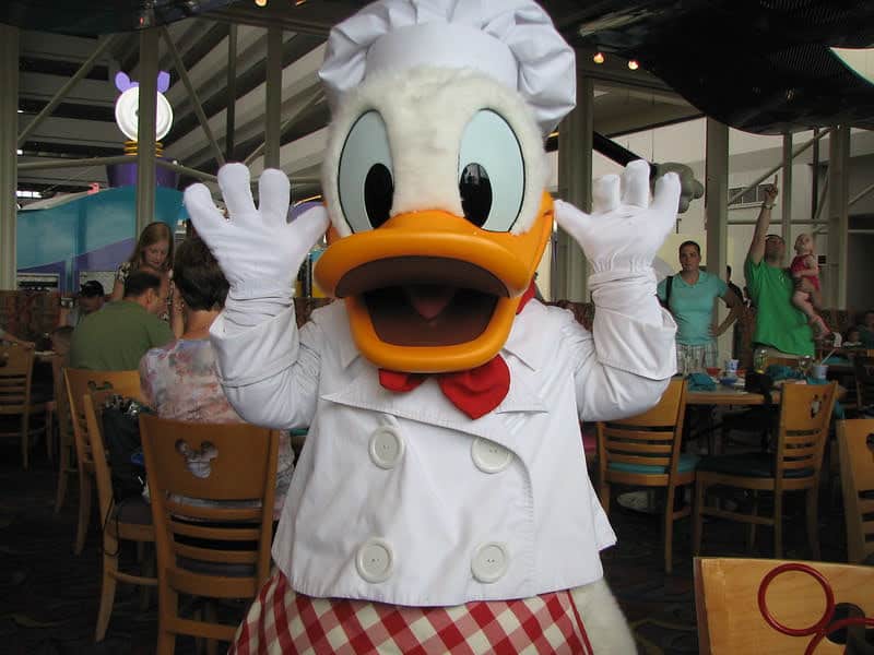 Donald Duck at Chef Mickey's