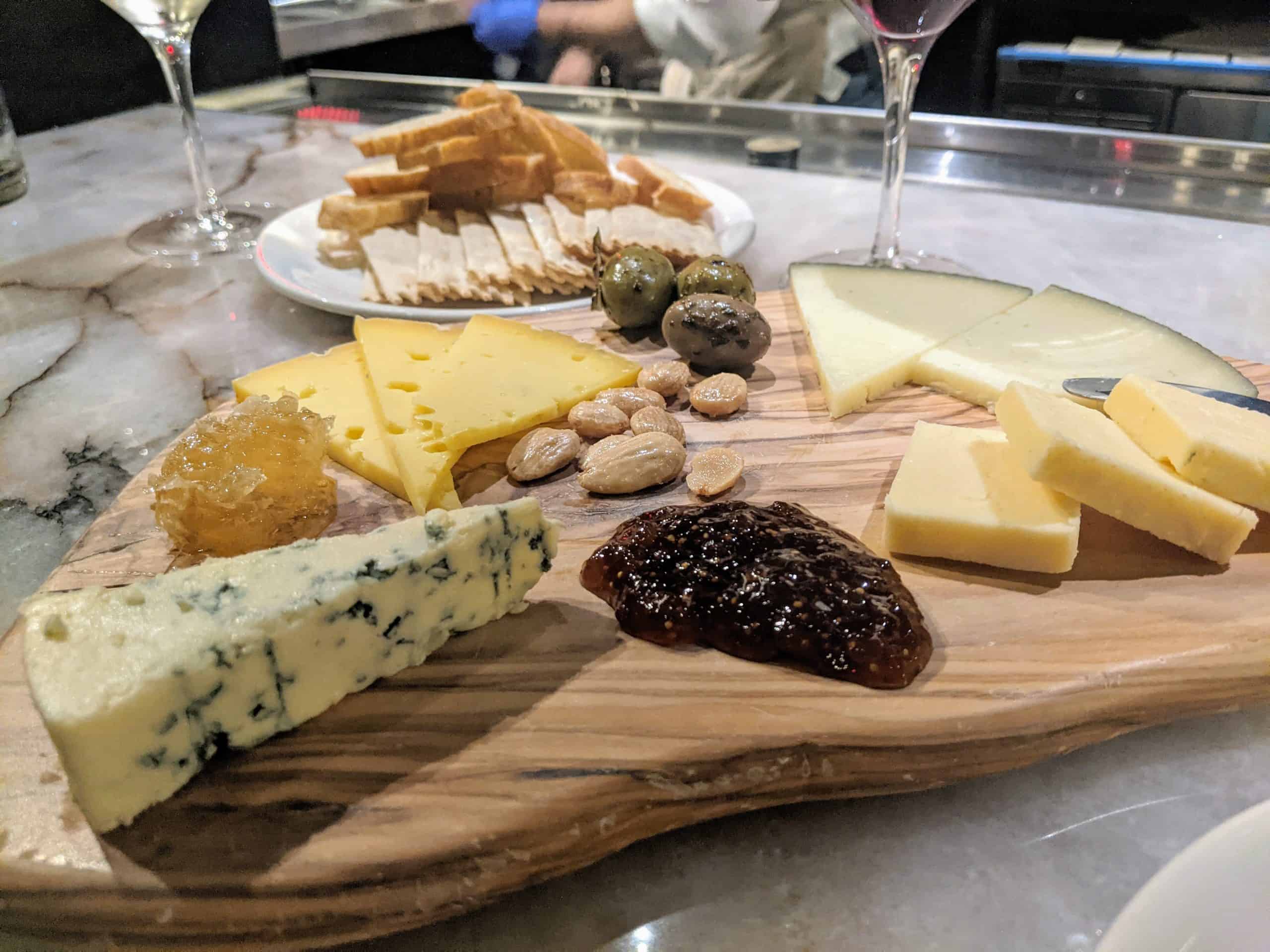 Cheese plate at Wine Bar George