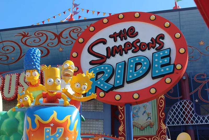 Outside of the Simpsons Ride at Universal Florida