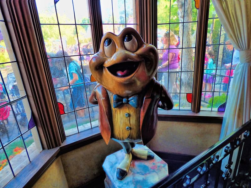 Statue of Mr. Toad in the Mr. Toad's Wild Ride at Disneyland