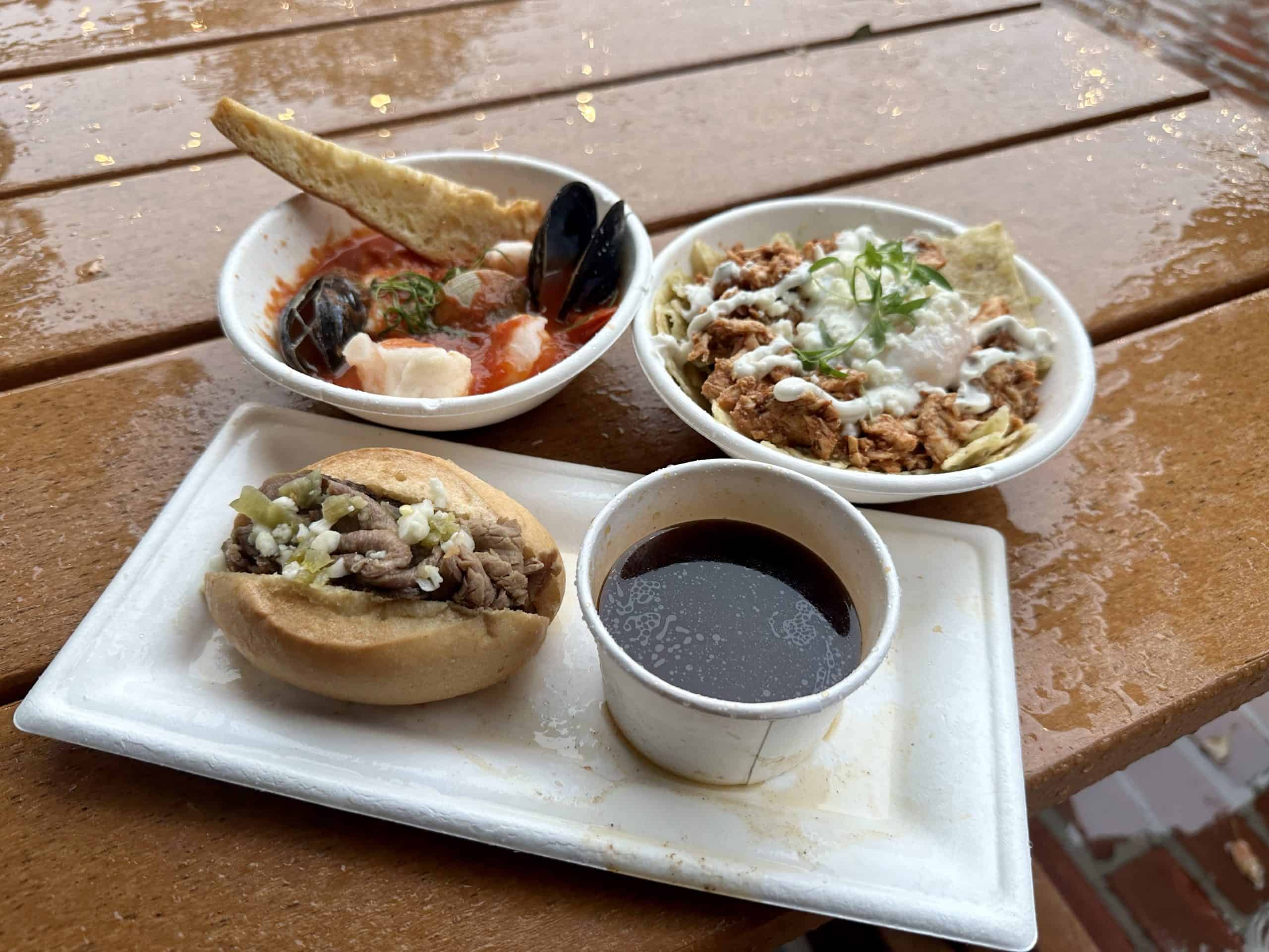 Variety of foods at EPCOT Food and Wine Festival