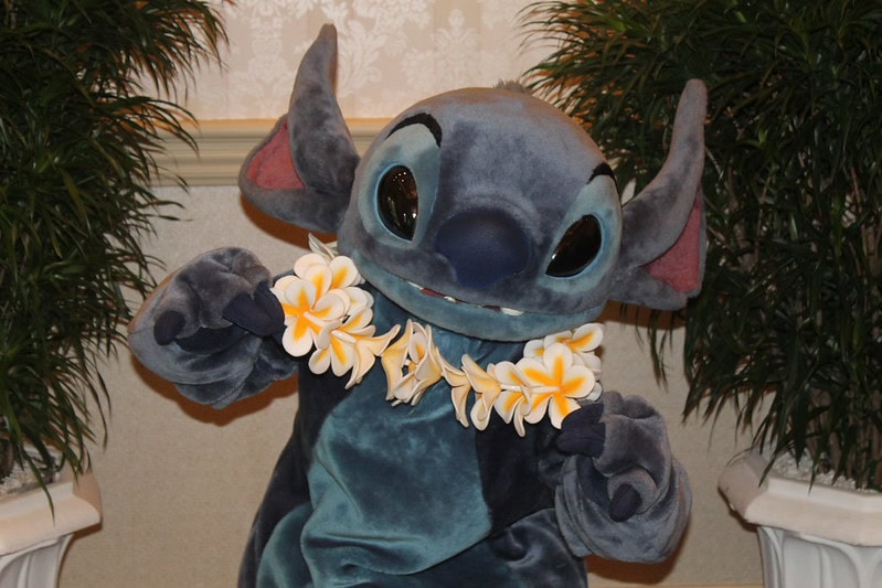 Stitch character at Ohana breakfast
